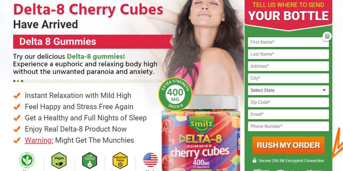 Smilz Delta 8 Gummies Cherry Cubes