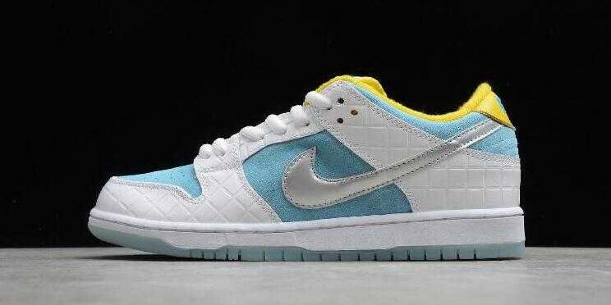 Cool Nike SB Dunk Low FTC Lagoon Pulse White Silver Blue DH7687-400 Online Sale Shoes