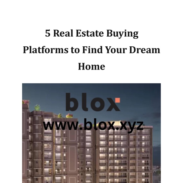 5 Real Estate Buying Platforms to Find Your Dream Home | Pearltrees