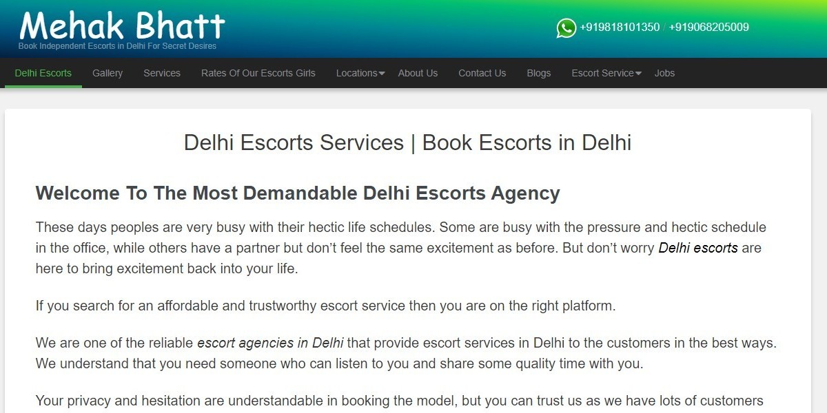 Delhi mehakbhatt escorts